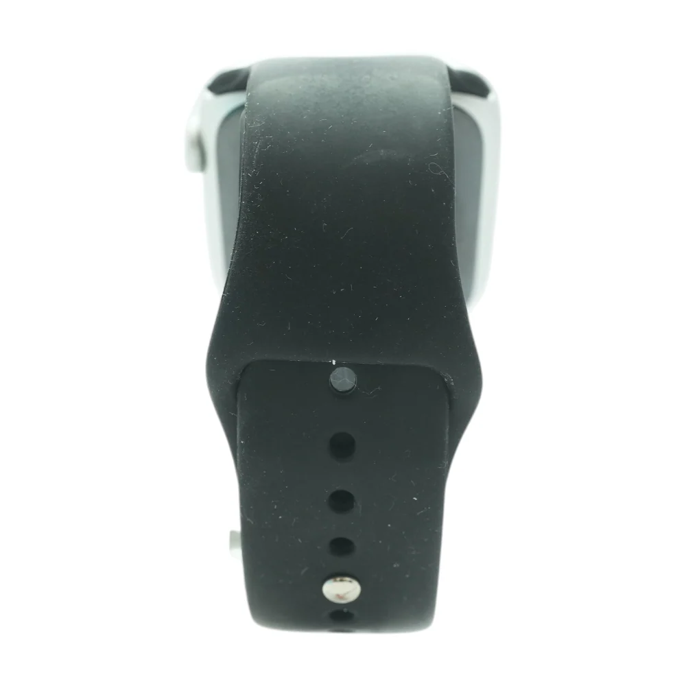 45mm Series 9 Silver Smartwatch Black Band M/L - Image 2