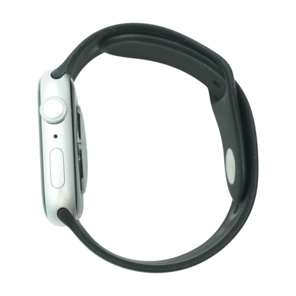 45mm Series 9 Silver Smartwatch Black Band M/L - Image 3