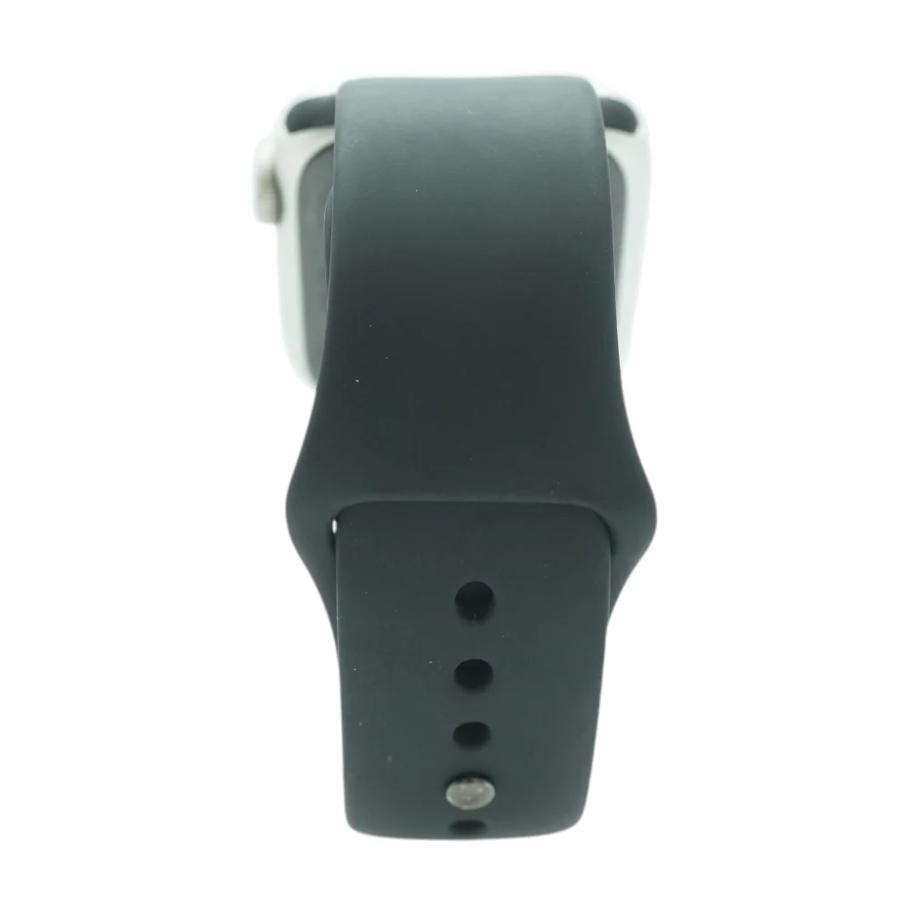 41mm Series 9 Silver Smartwatch Black Band M/L - Image 2