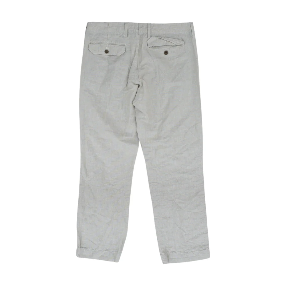 Beige Striped Straight Pants - Image 2