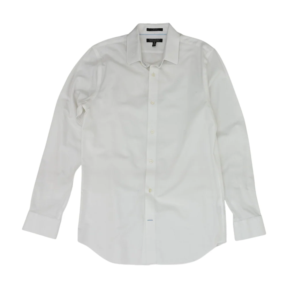 White Tall Solid Long Sleeve Button Down