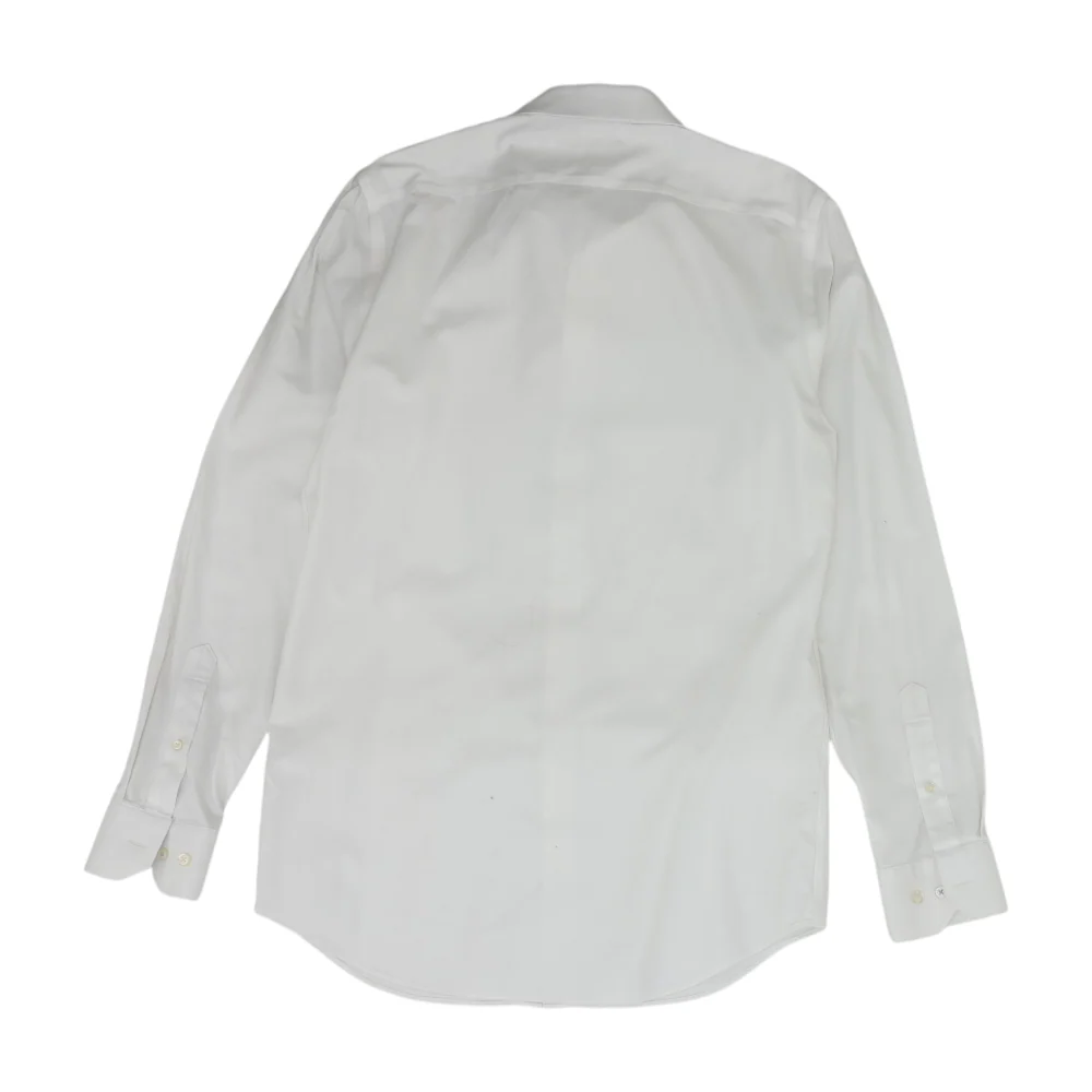White Tall Solid Long Sleeve Button Down - Image 2