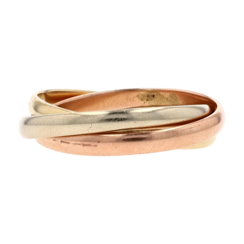14K Tri-Tone Gold Band Ring - Image 3