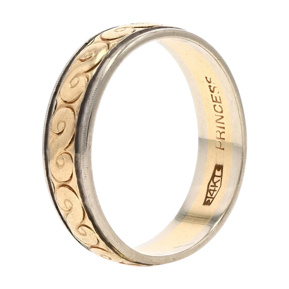 14K Two-Tone Gold Band Ring - Image 3