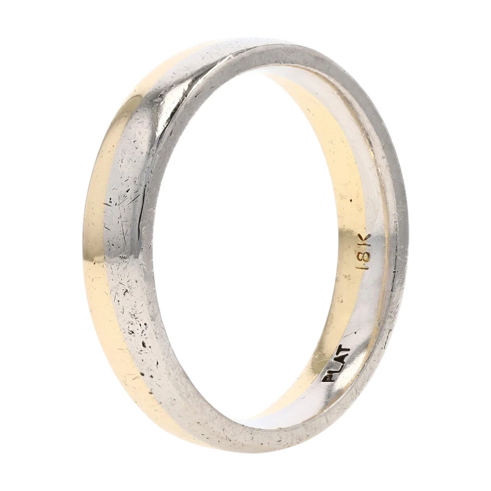 14K Two-Tone Gold Band Ring - Image 3