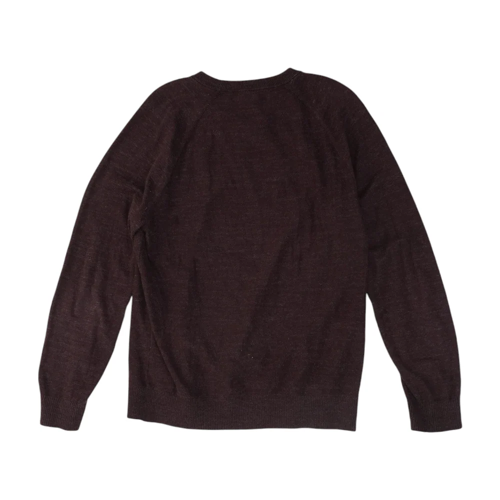 Brown Solid Pullover Sweater - Image 2