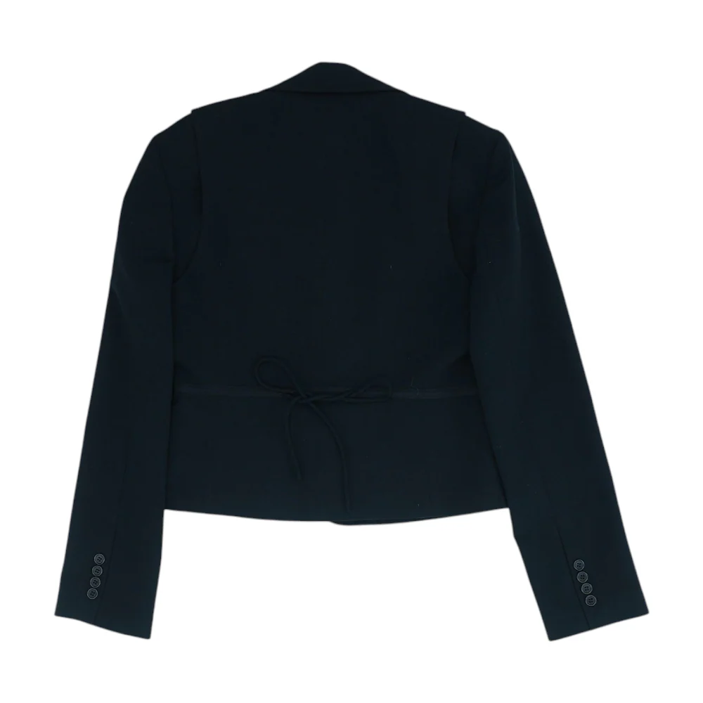 Black Solid Blazer - Image 2