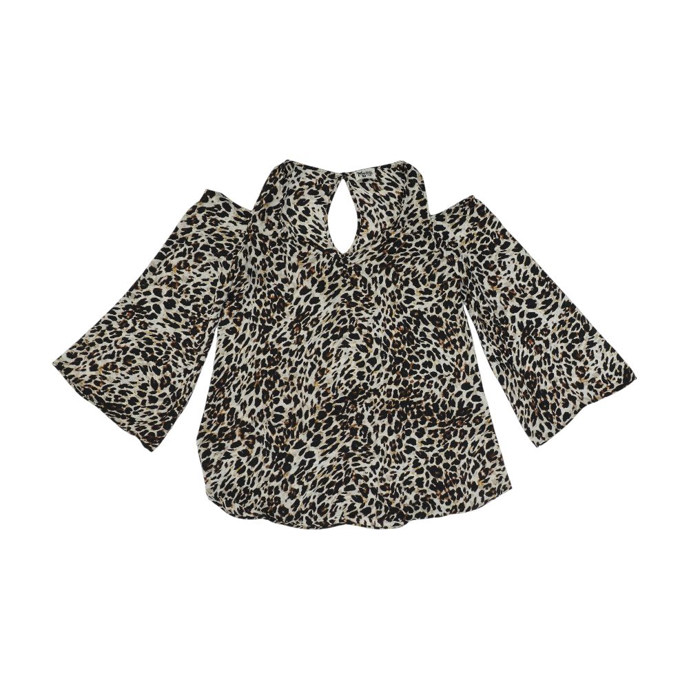 Beige Animal Print Blouse