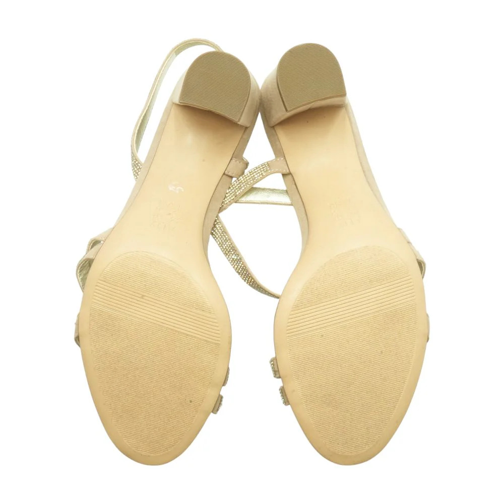 Beige Block Heels - Image 3