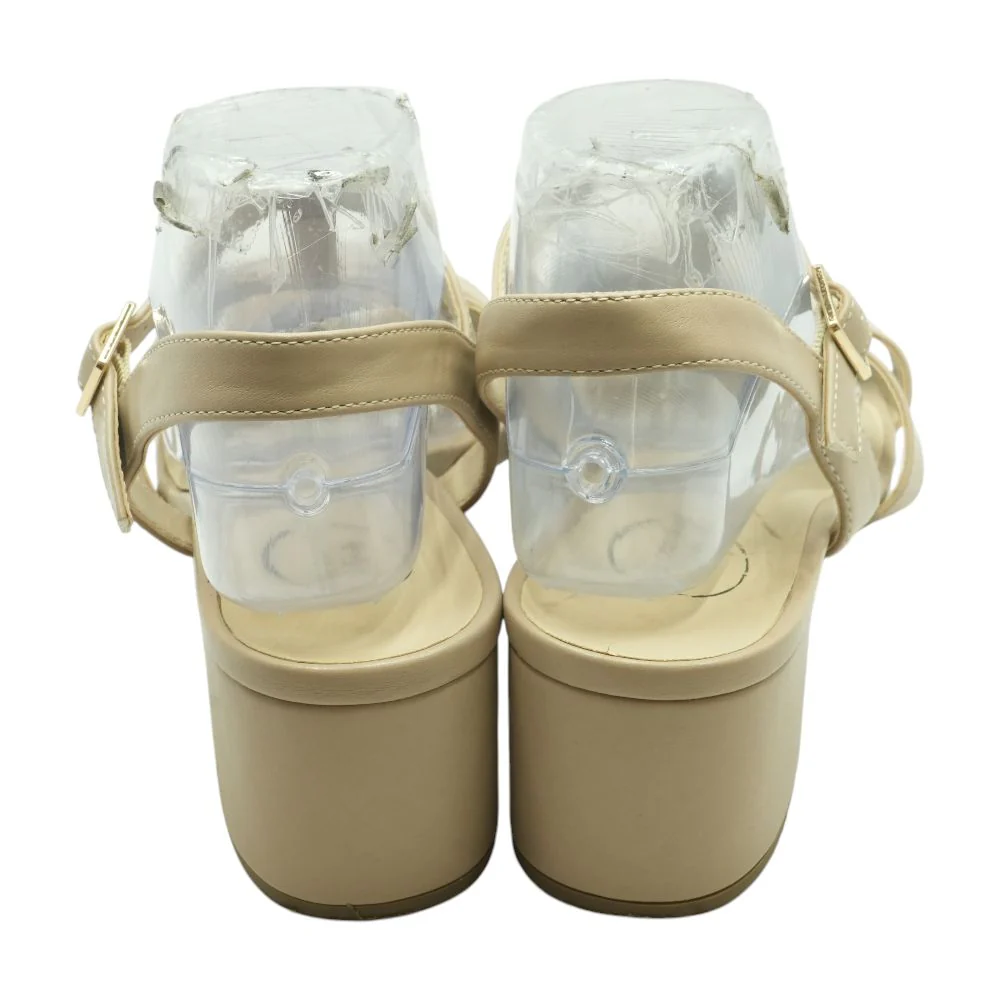 Beige Block Heels - Image 2