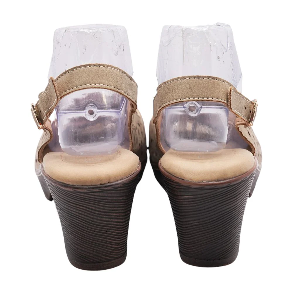 Beige Block Heels - Image 2