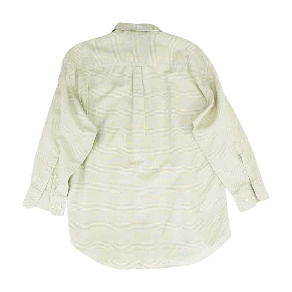 Beige Check Long Sleeve Button Down - Image 2