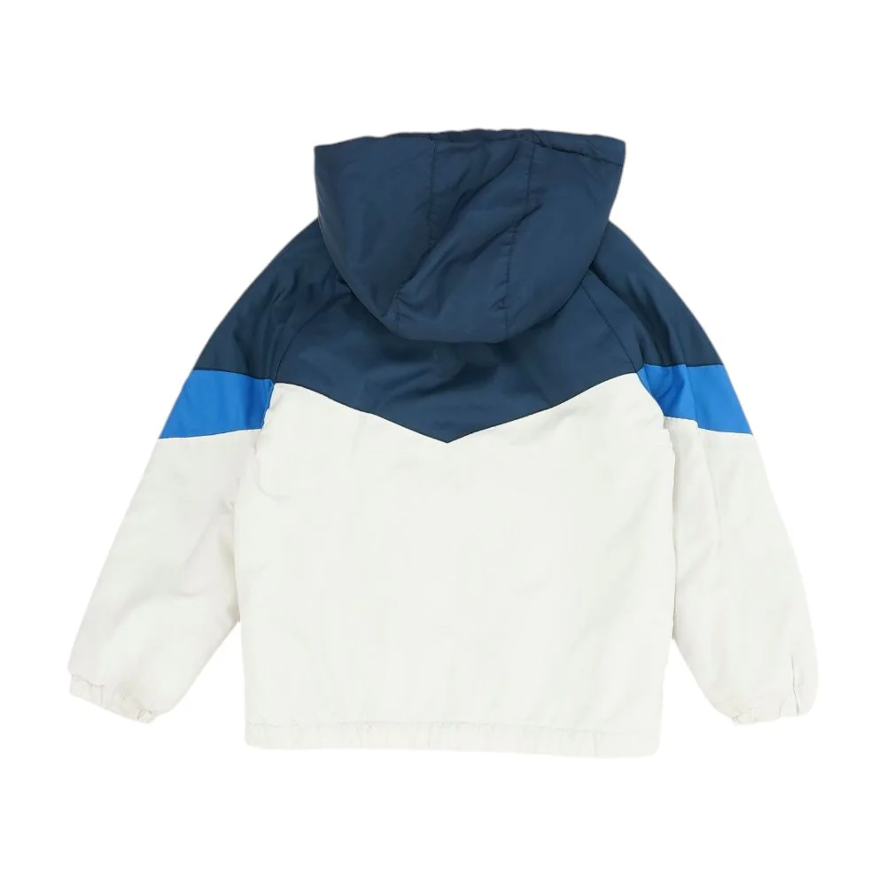 Beige Color Block Puffer Jacket - Image 2