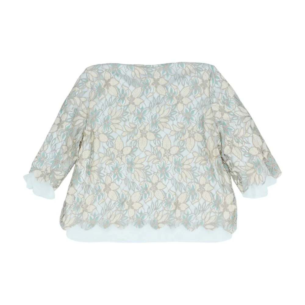 Beige Floral Blouse - Image 2