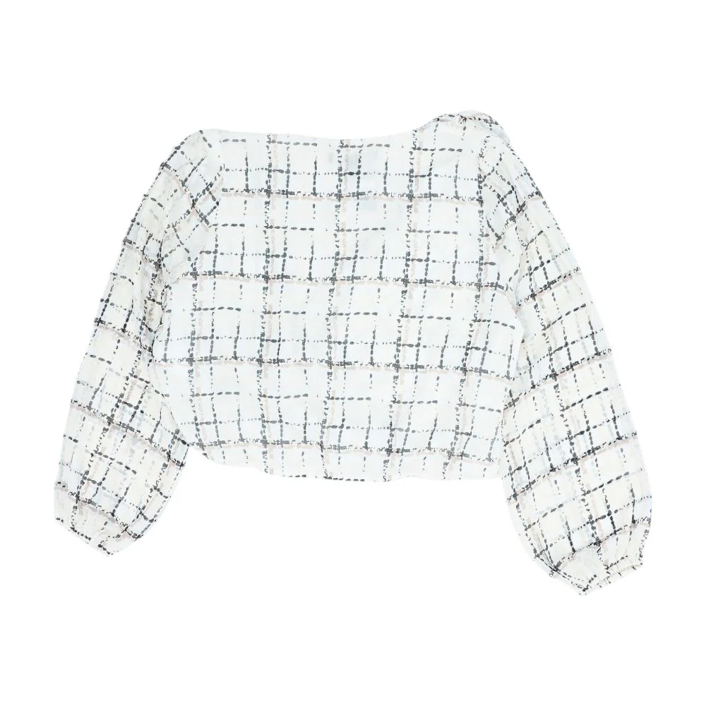 Beige Graphic Blouse - Image 2