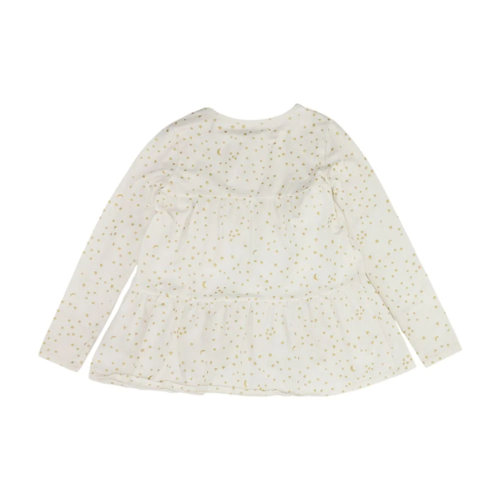 Beige Graphic Long Sleeve Blouse - Image 2