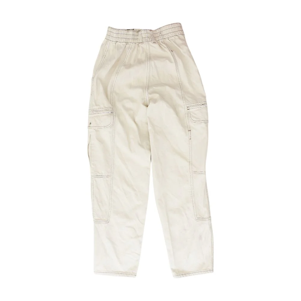 Beige High Rise Relaxed Jeans - Image 2