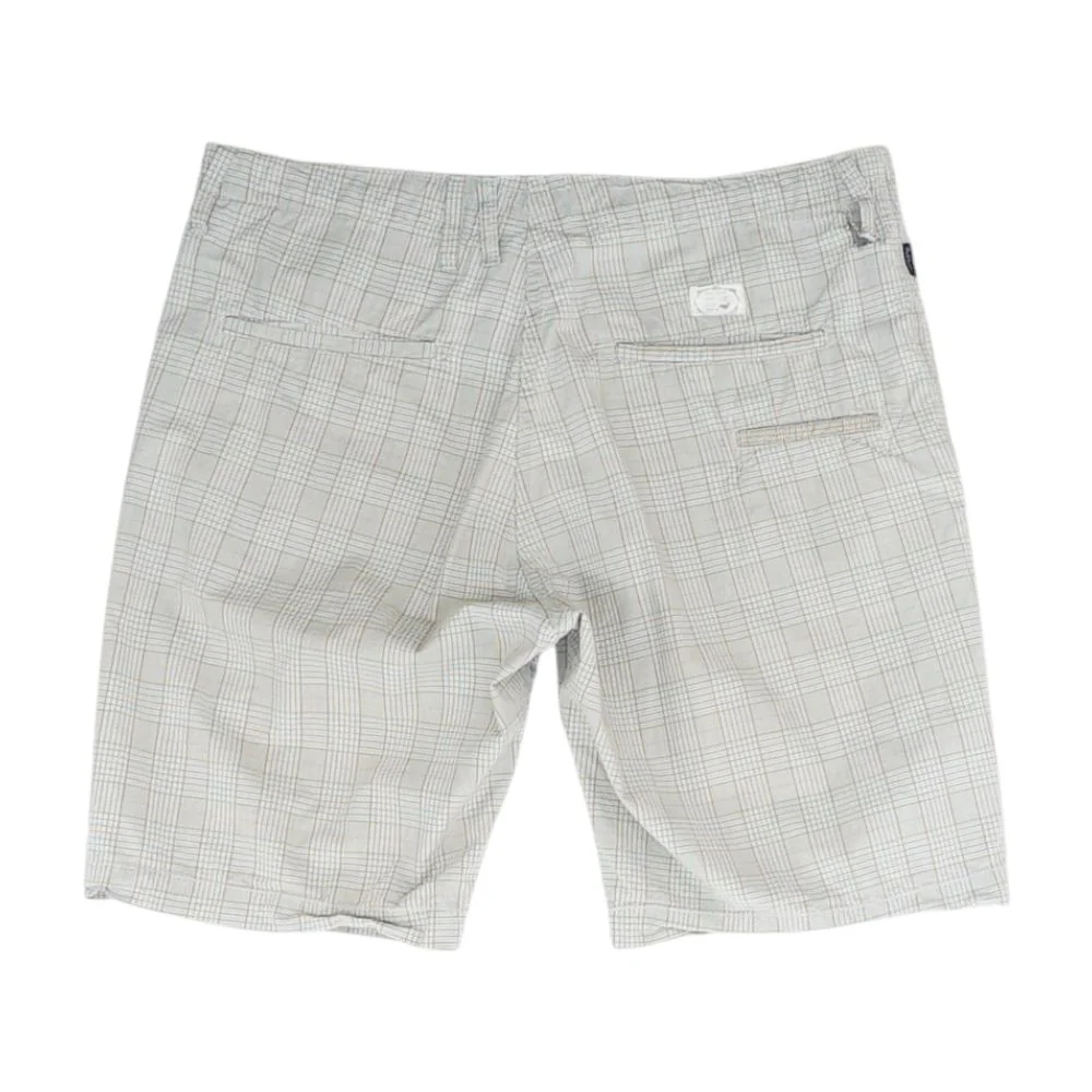 Beige Plaid Chino Shorts - Image 2