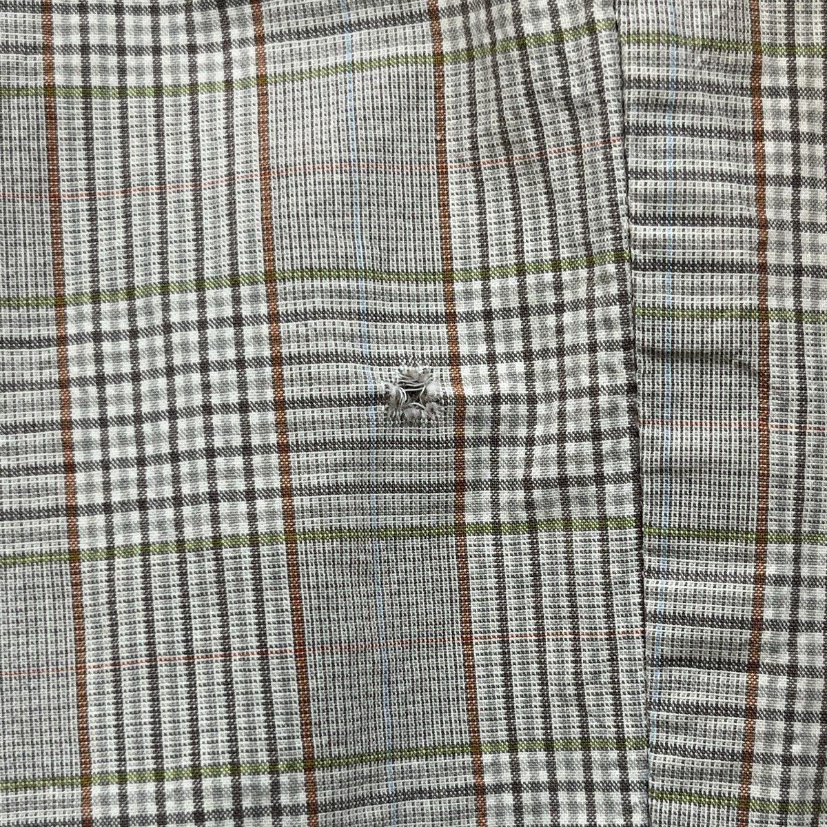 Beige Plaid Chino Shorts - Image 3