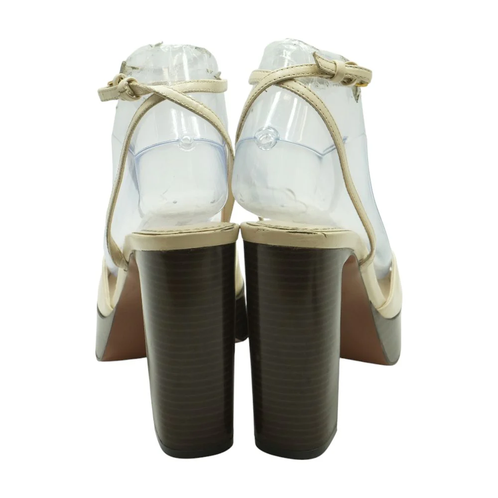 Beige Platform Heels - Image 2