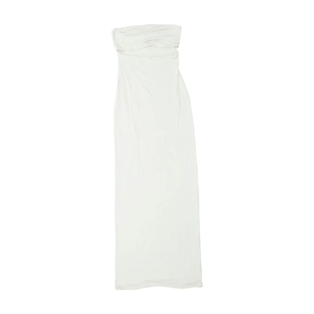 Beige Polka Dot Midi Dress - Image 2