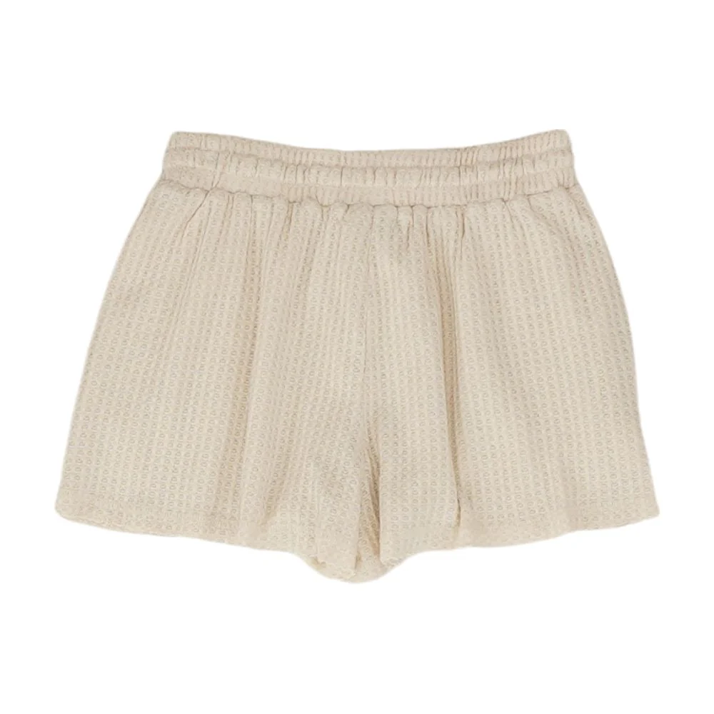 Beige Solid Active Shorts - Image 2