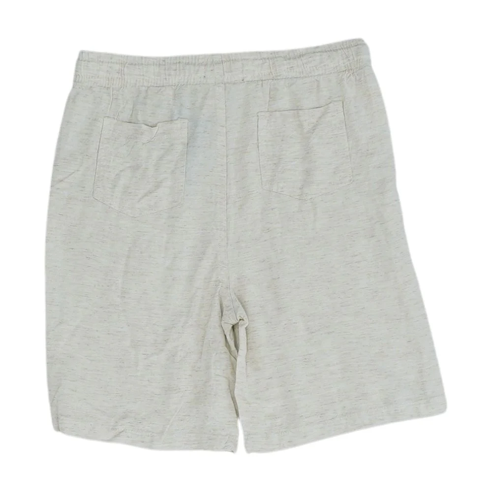 Beige Solid Active Shorts - Image 2