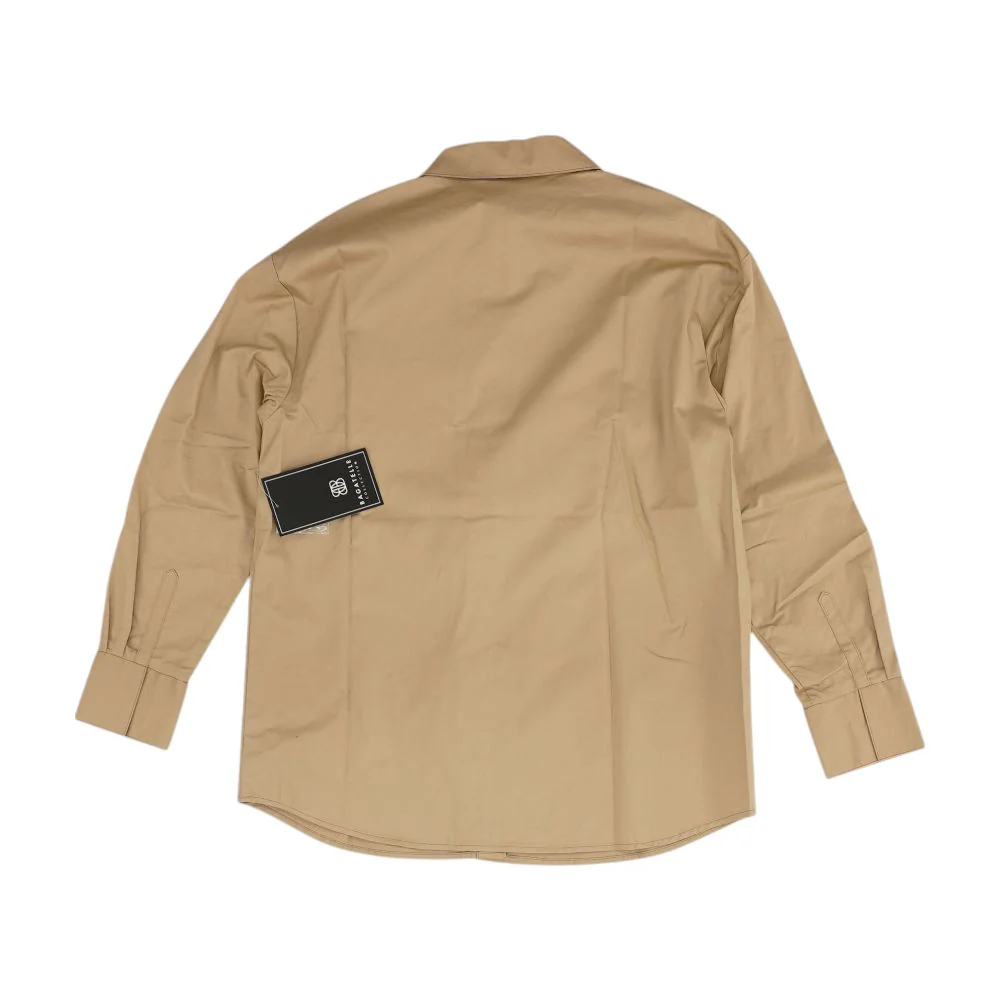 Beige Solid Button Down - Image 2