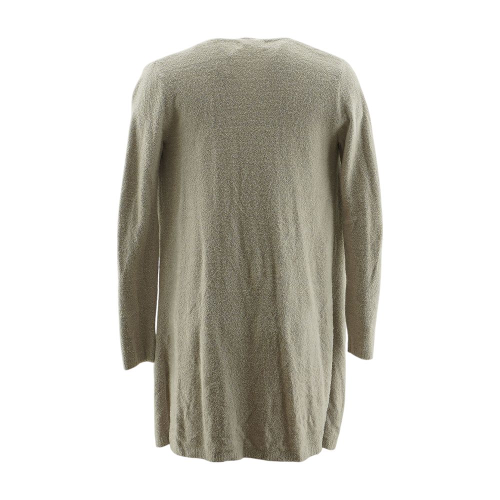 Beige Solid Cardigan Sweater - Image 2
