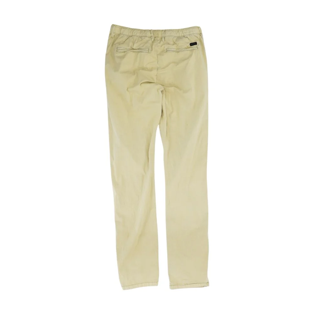 Beige Solid Casual Pants - Image 2