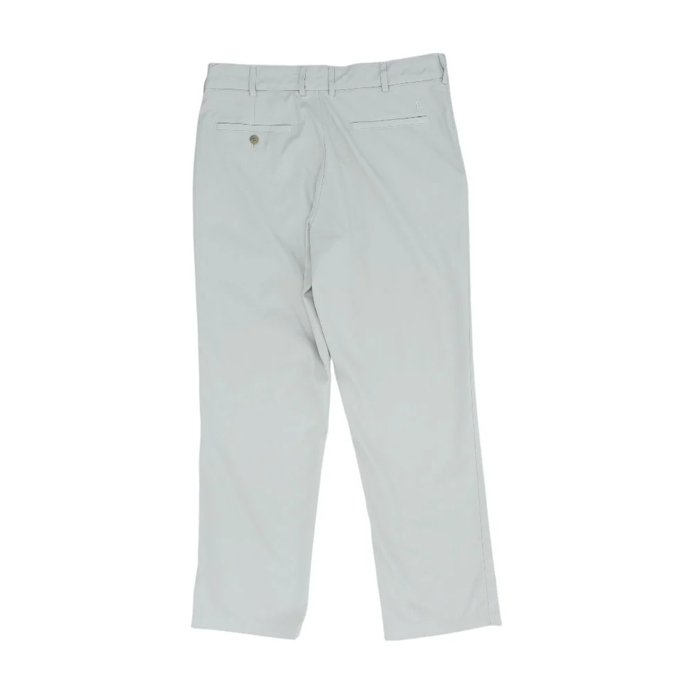 Beige Solid Dress Pants - Image 2
