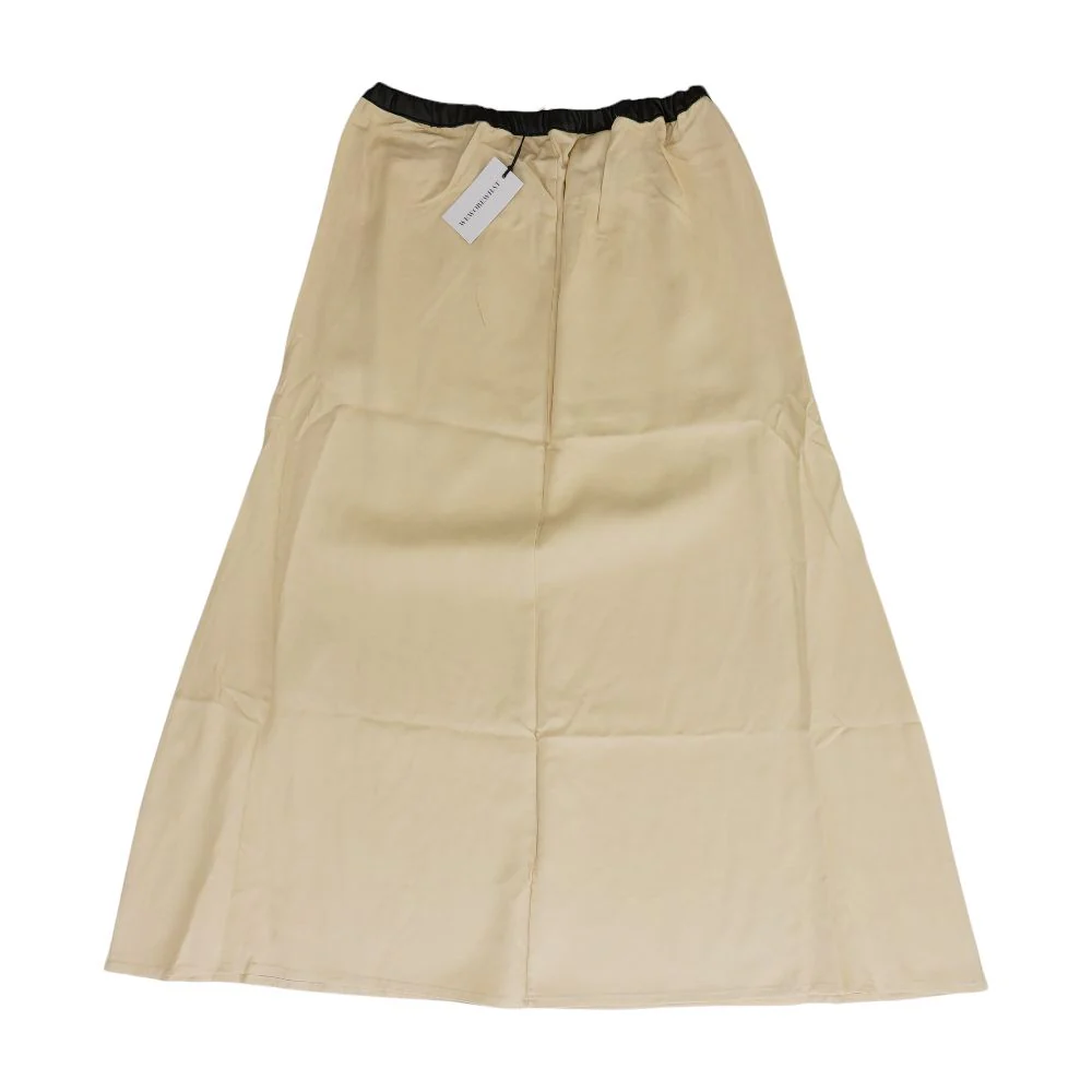 Beige Solid Maxi Skirt - Image 2