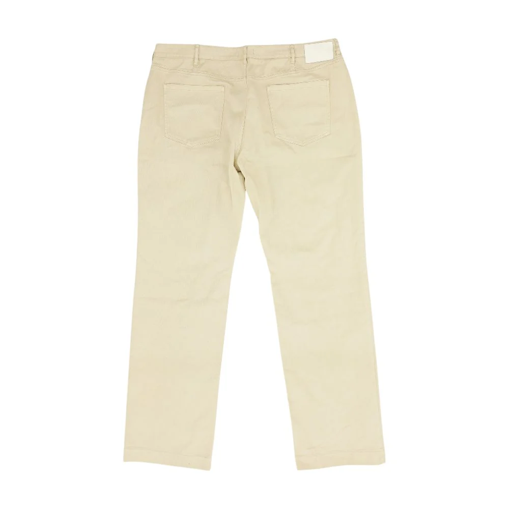 Beige Solid Pants - Image 2