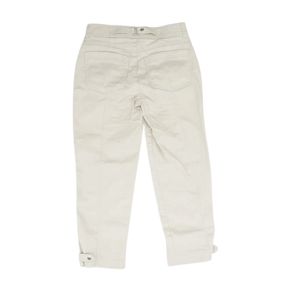 Beige Solid Pants - Image 2