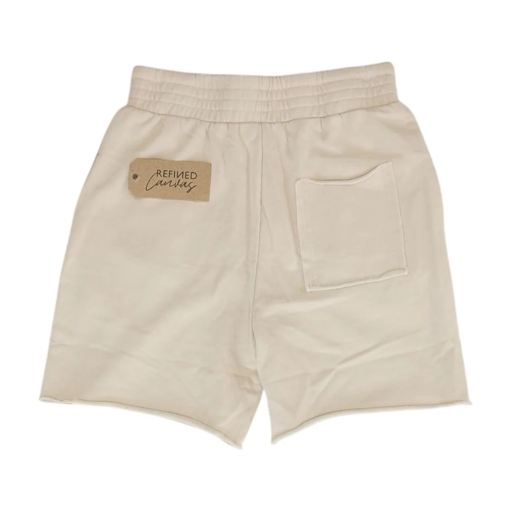 Beige Solid Shorts - Image 2