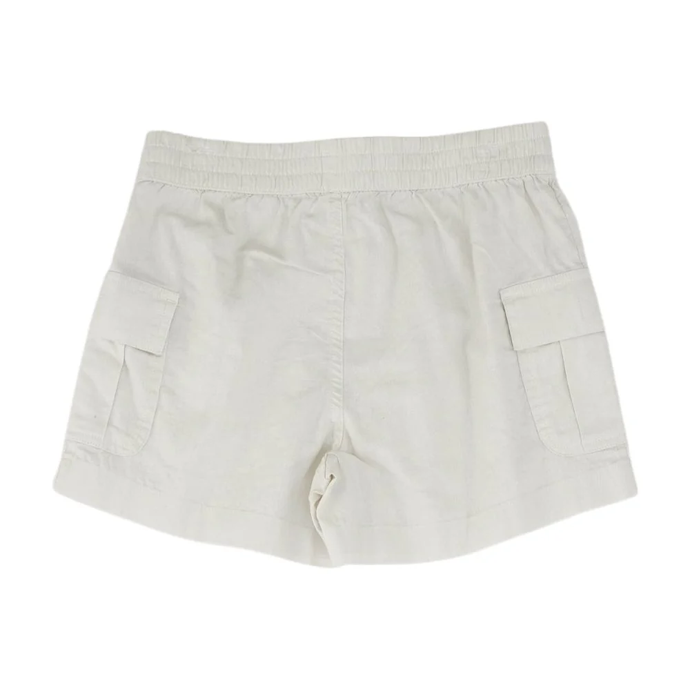 Beige Solid Shorts - Image 2