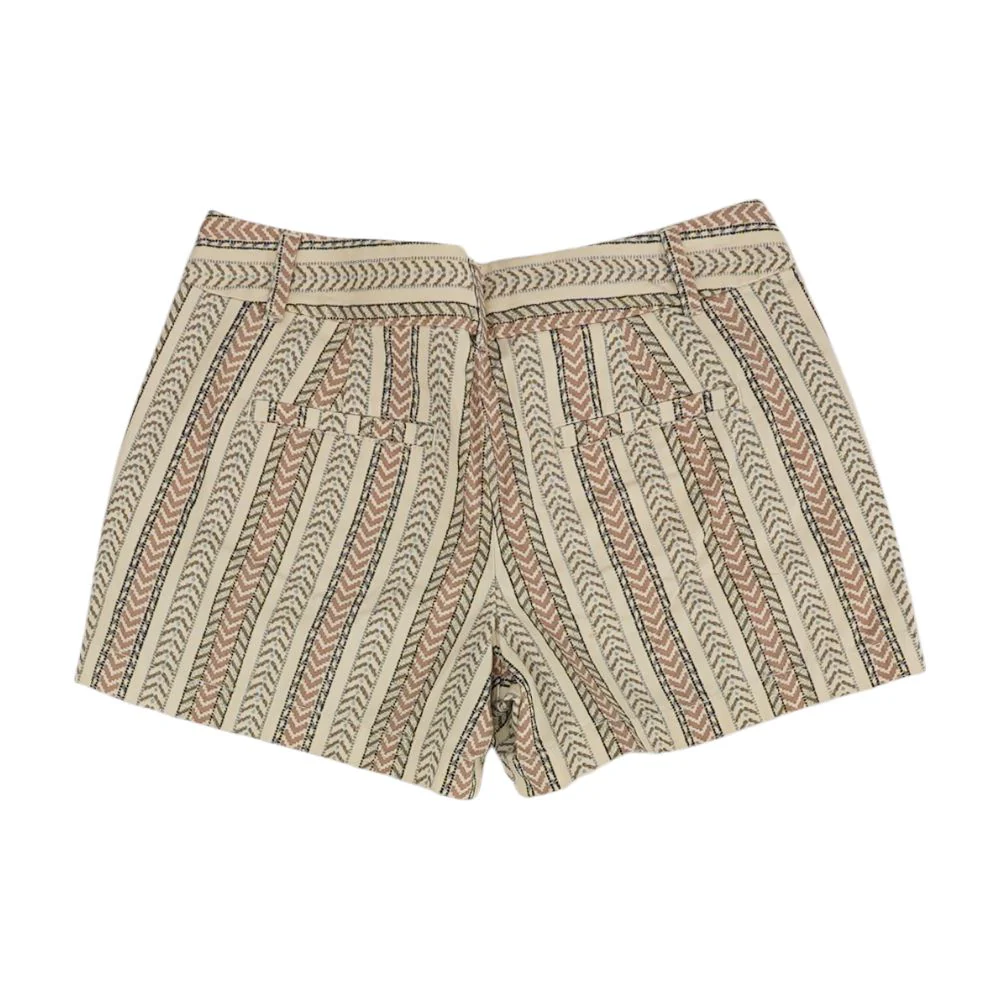 Beige Striped Chino Shorts - Image 2