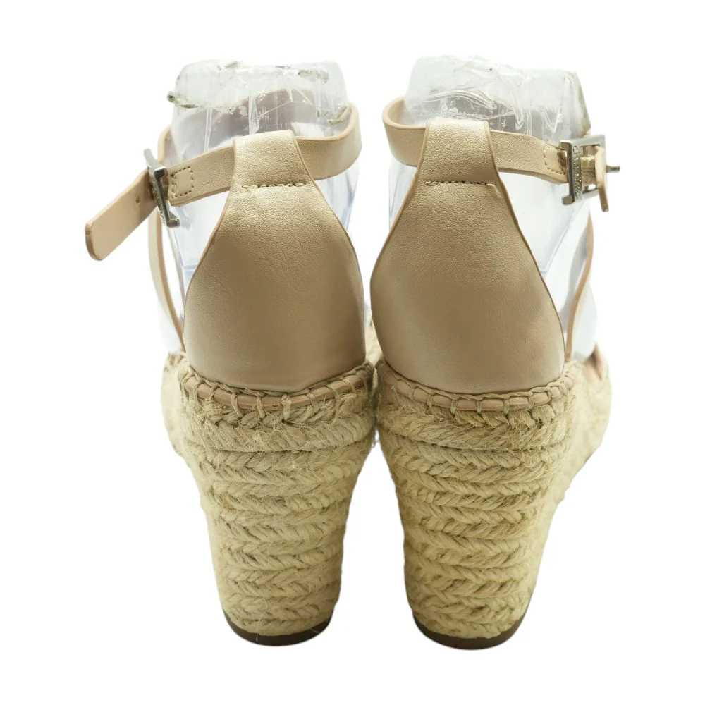 Beige Wedged Sandals - Image 2