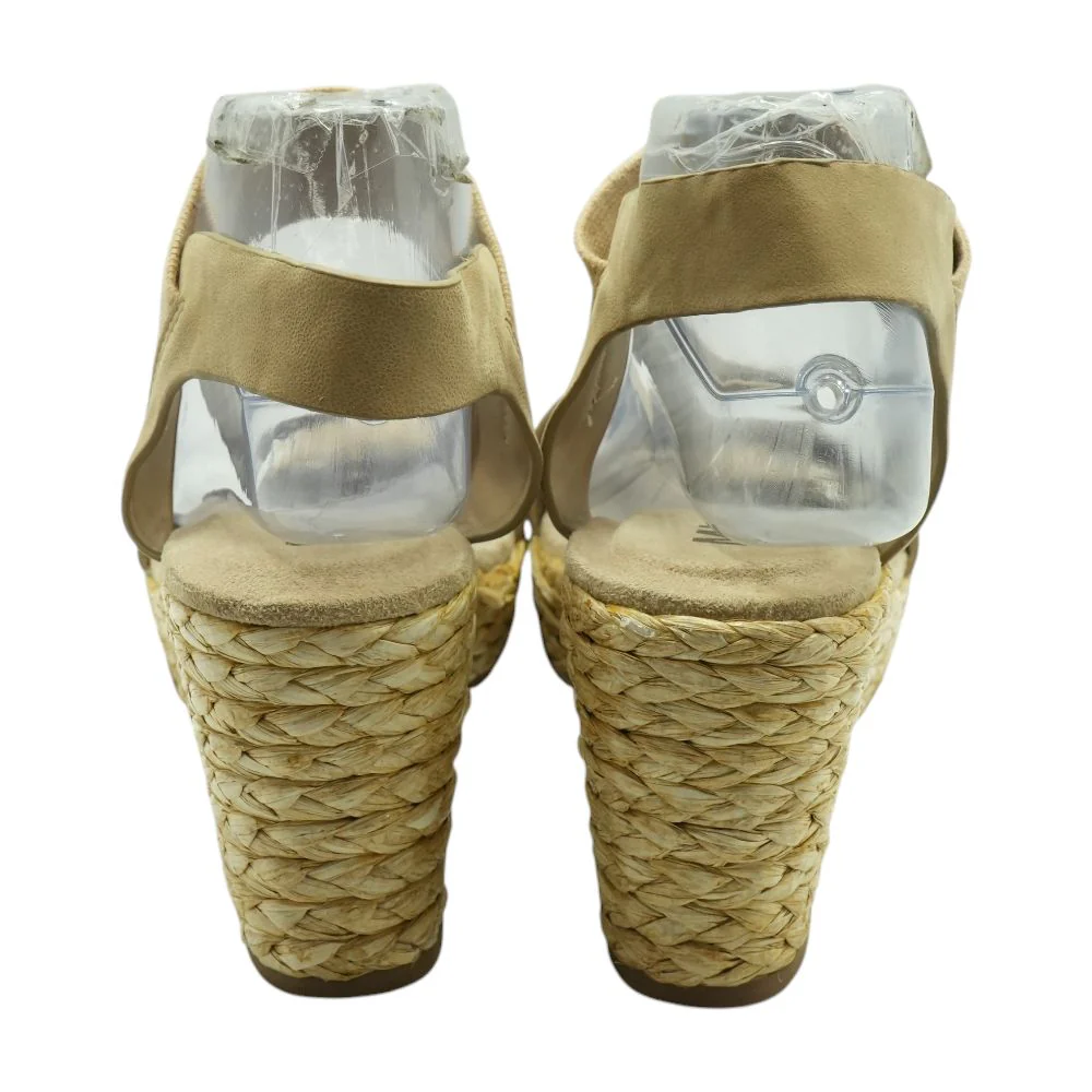 Beige Wedged Sandals - Image 2