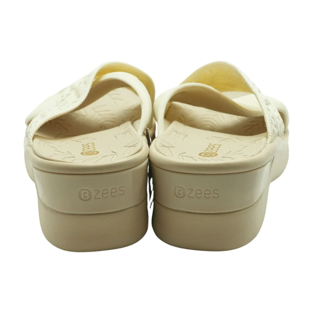 Beige Wedged Sandals - Image 2