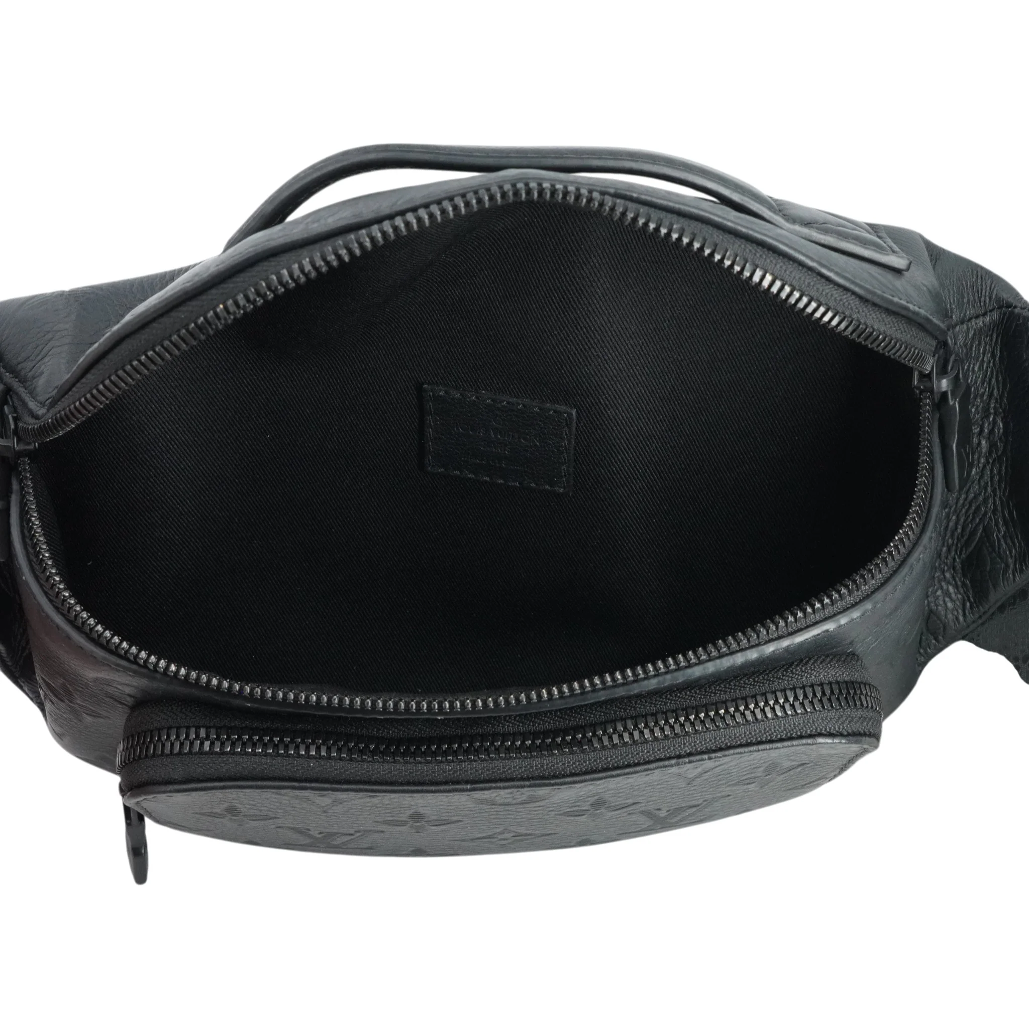 Black Rush Bumbag in Monogram Shadow Calfskin Leather - Image 3