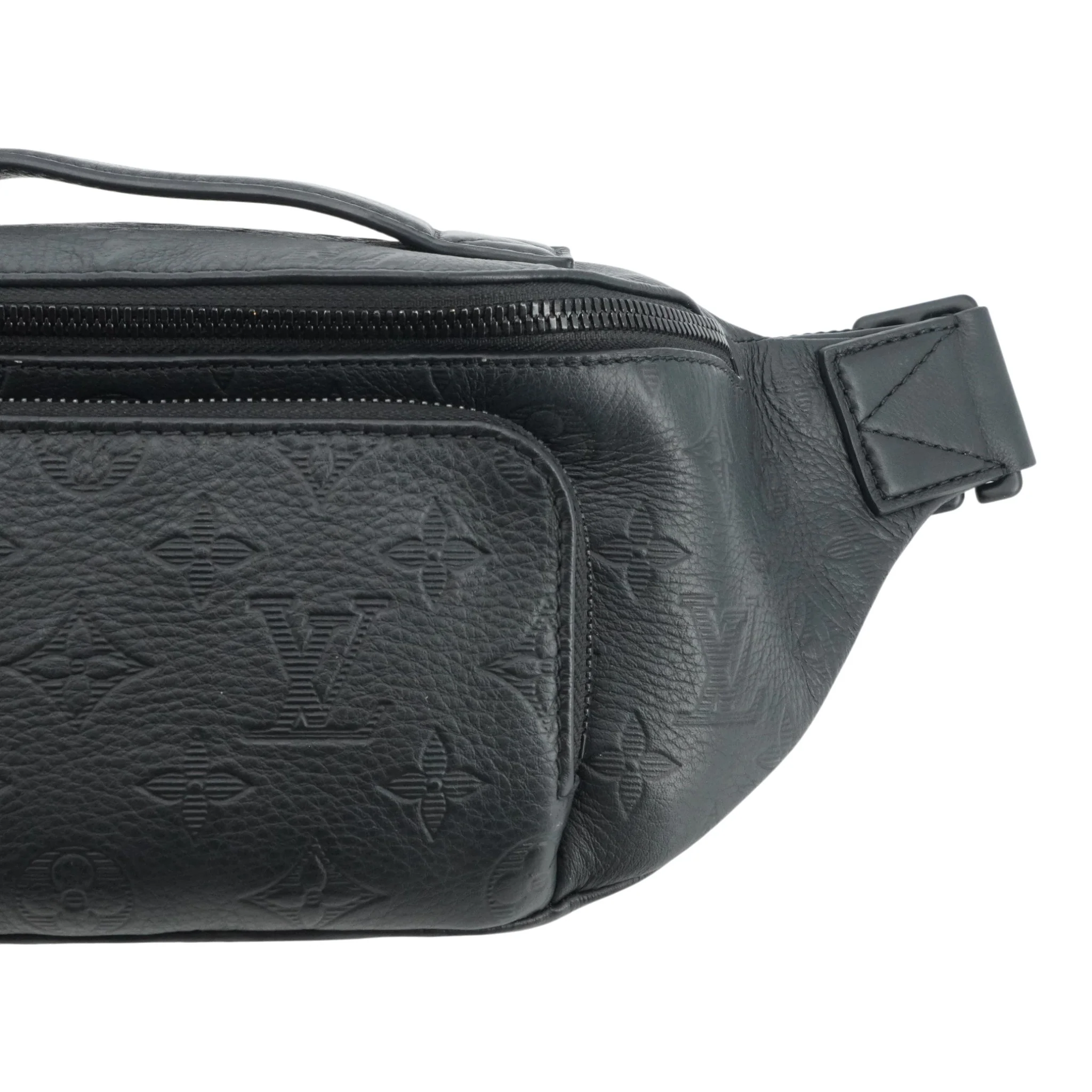 Black Rush Bumbag in Monogram Shadow Calfskin Leather - Image 5