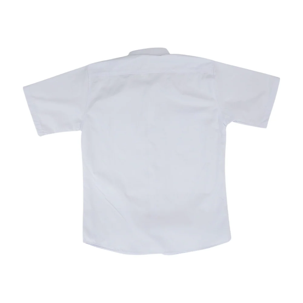 Blue Solid Short Sleeve Button Down - Image 2