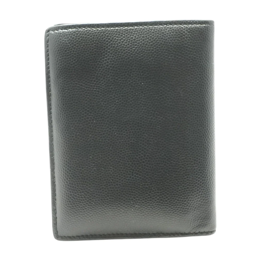 Black Credit Card Wallet in Drain De Poudre Leather - Image 2