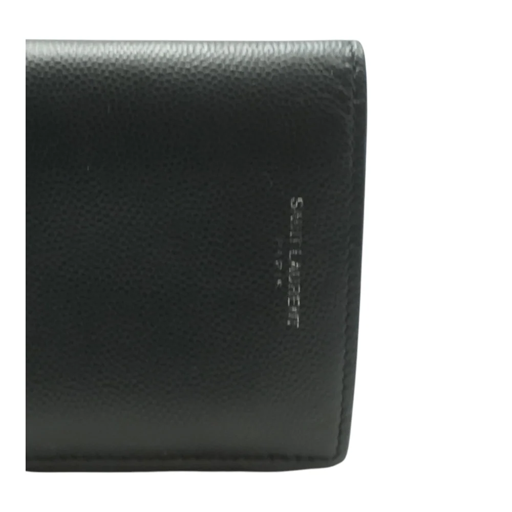 Black Credit Card Wallet in Drain De Poudre Leather - Image 5