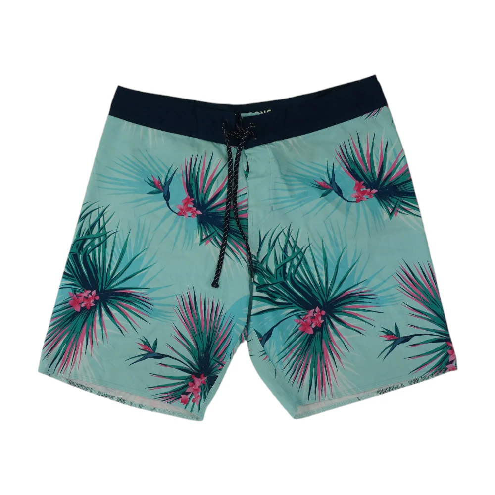 Blue Tropical Swim Bottom Button Down - Image 2
