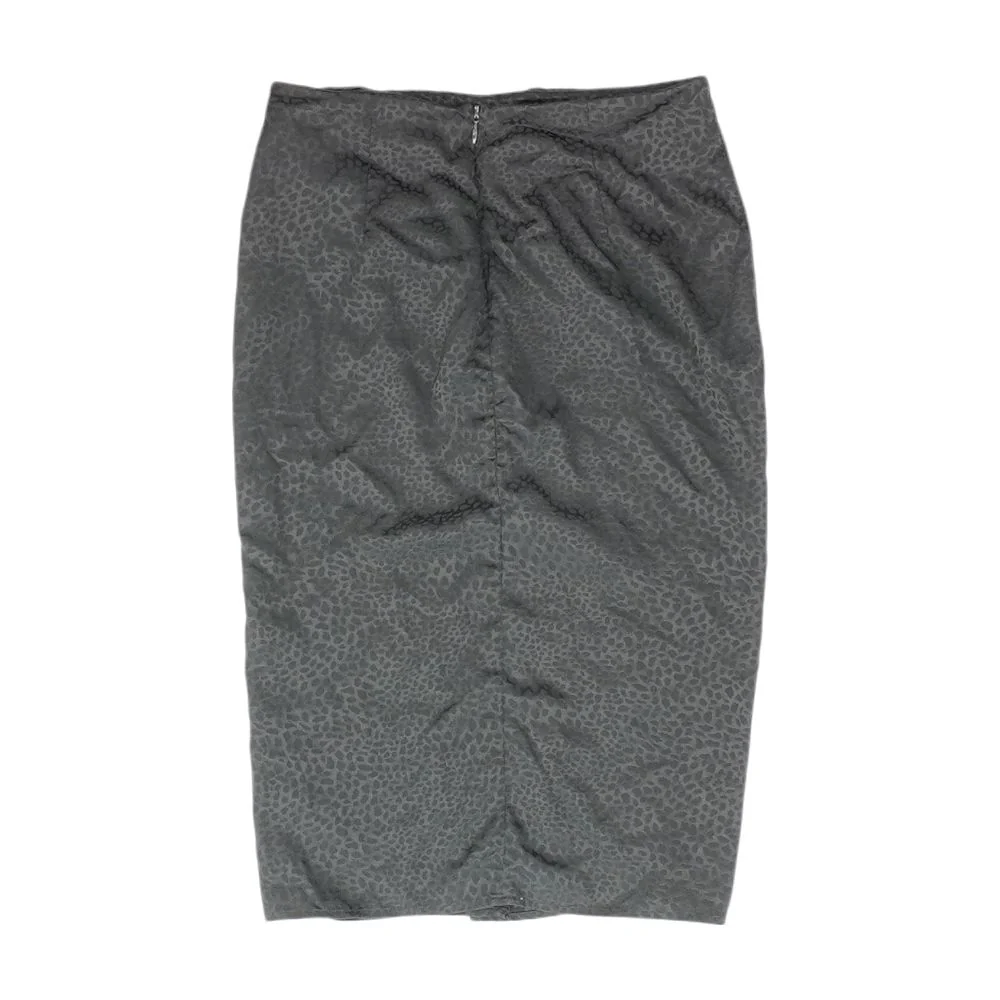 Black Animal Print Midi Skirt - Image 2