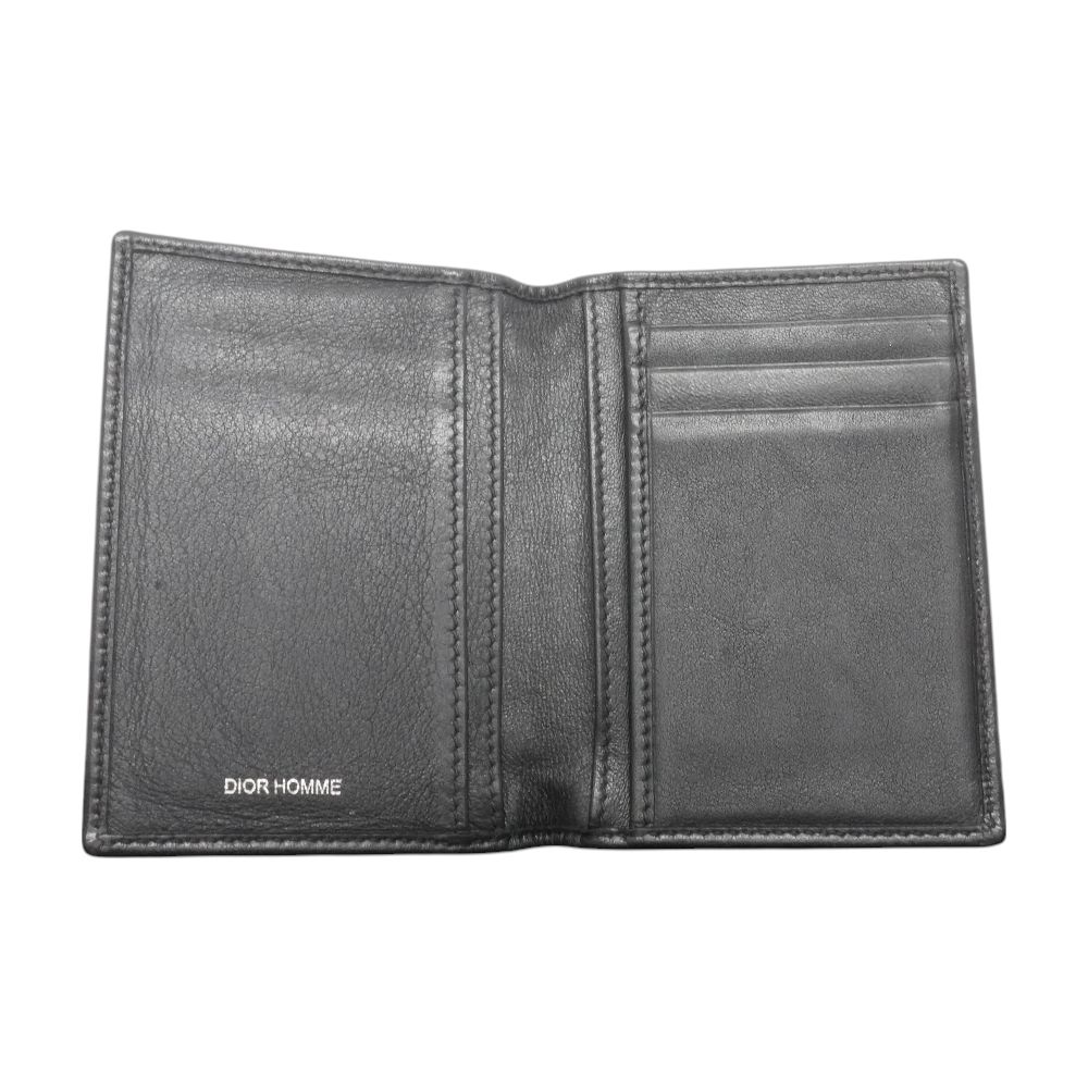 Black Bi-Fold Leather Vertical Wallet - Image 3