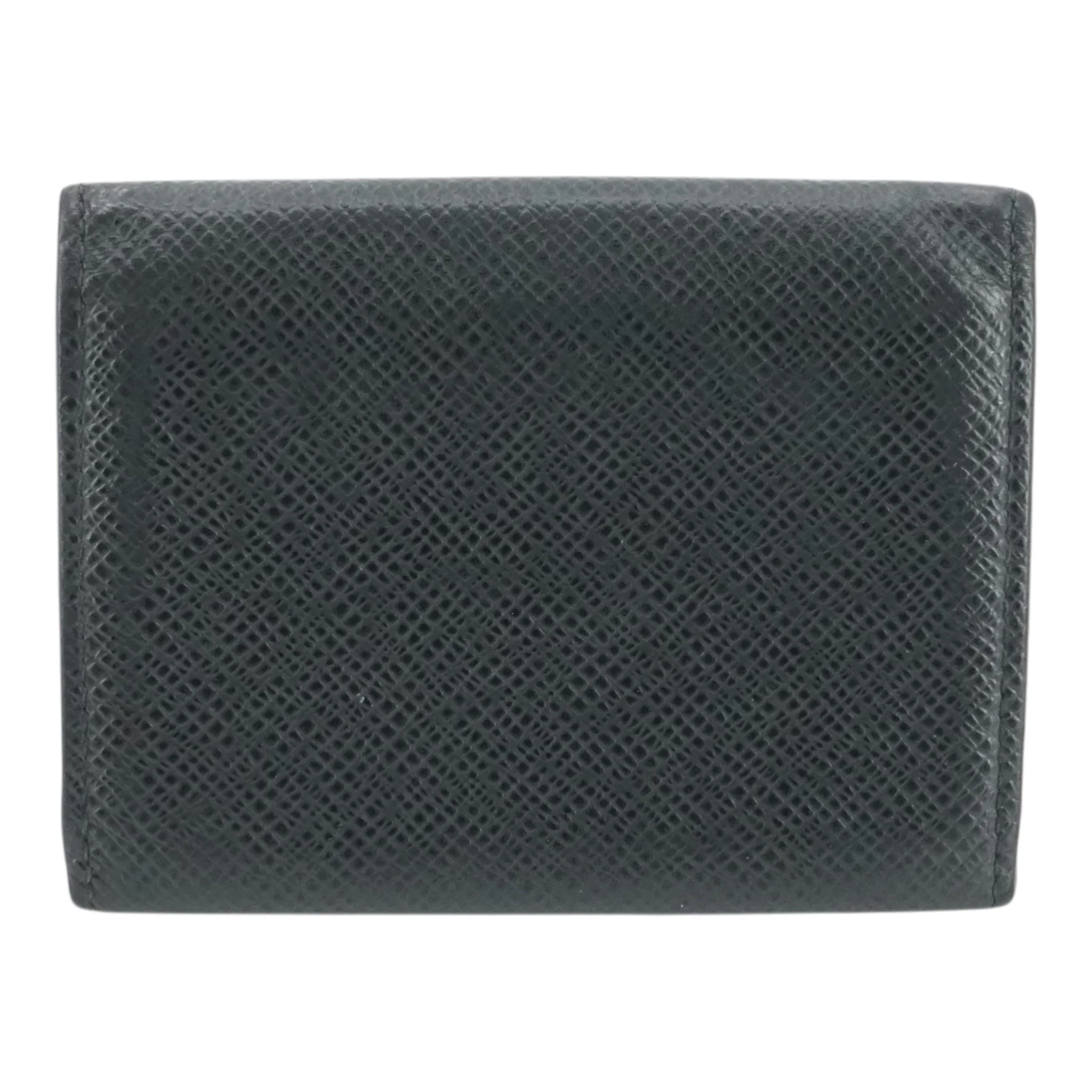 Black Taiga Leather Business Card Holder - Image 2
