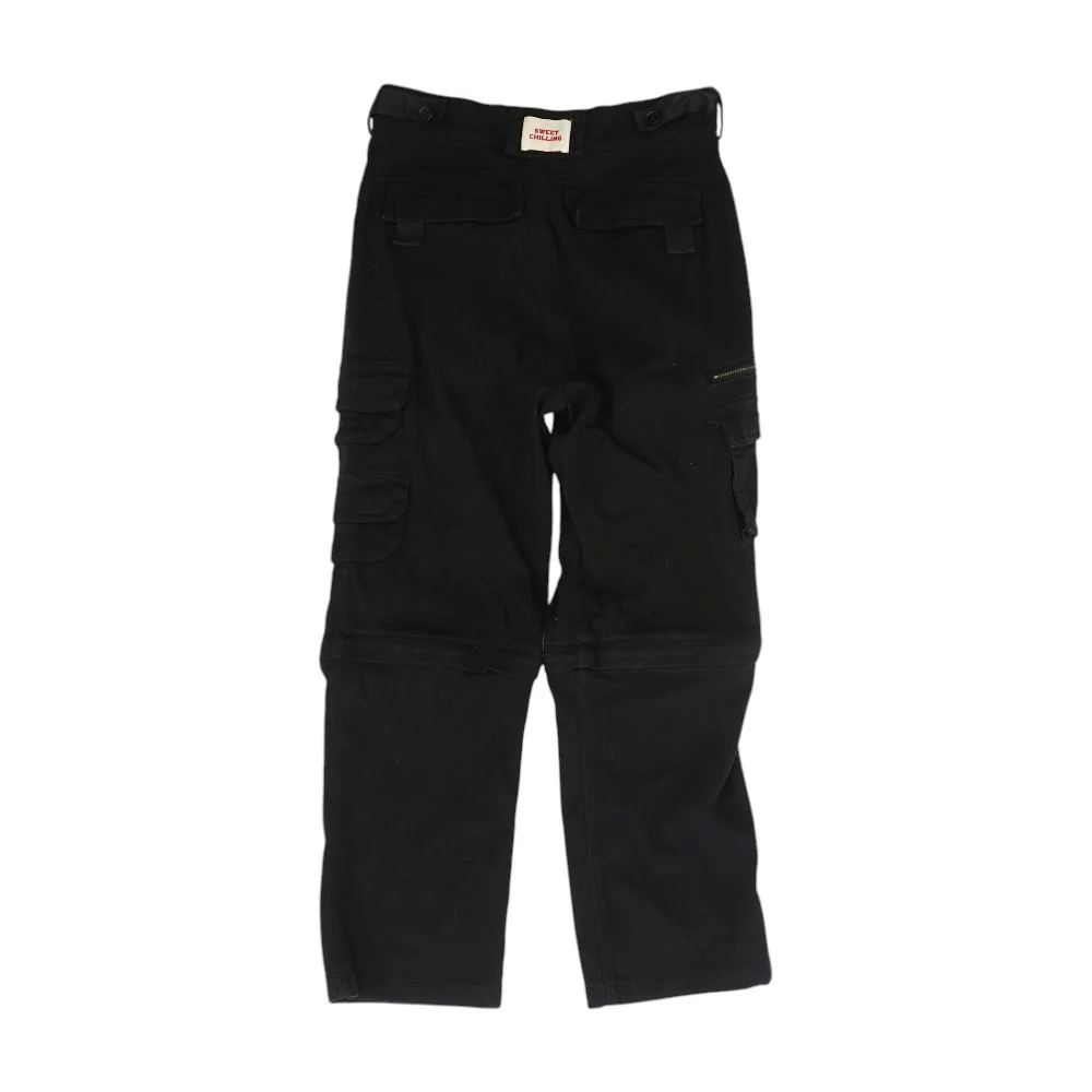 Black Cargo Regular Pants - Image 2